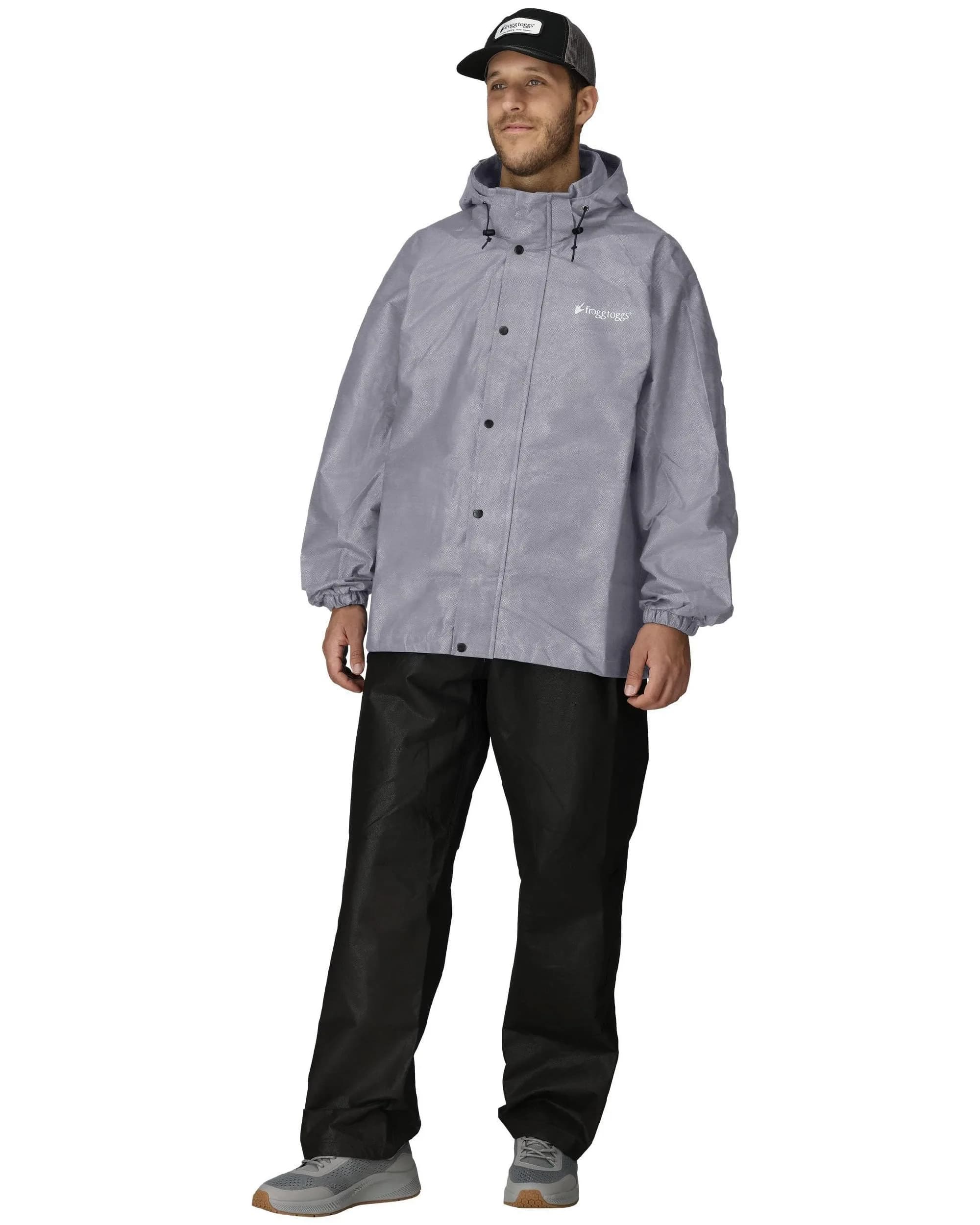 FROGG TOGGS Men's Classic Pro Action Waterproof Breathable Rain Jacket, Gray, XX-Large | Lightweight & Waterproof for Outdoors