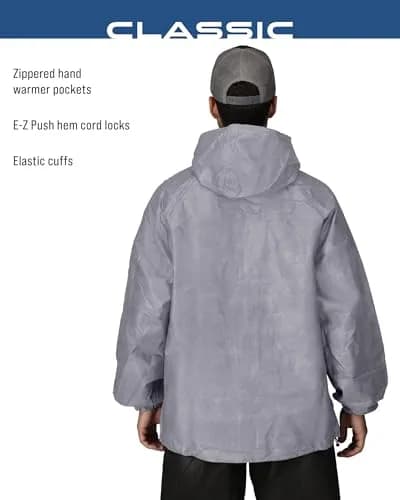 FROGG TOGGS Men's Classic Pro Action Waterproof Breathable Rain Jacket, Gray, XX-Large | Lightweight & Waterproof for Outdoors thumbnail 3