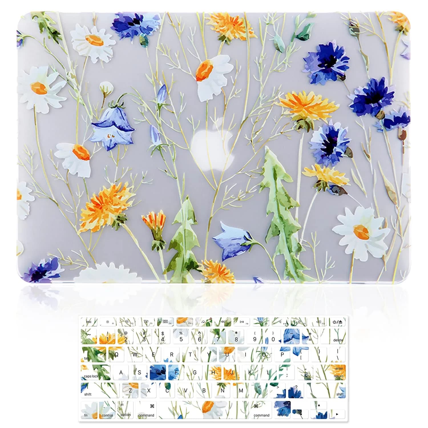 iDonzon Hard Case for MacBook Air 13 inch (A1369/A1466, 2010-2017) - Forest Starry Matte Plastic — Clear Yellow