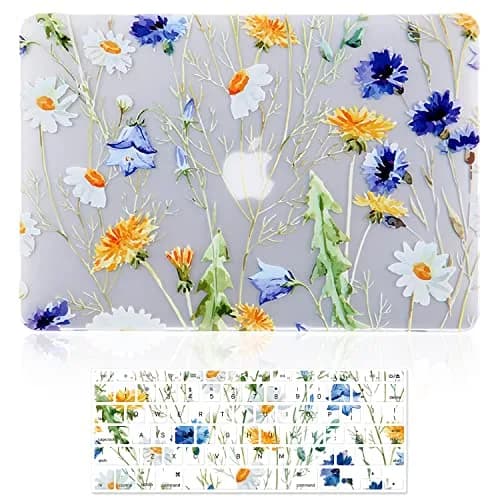 iDonzon Matte Clear Floral Hard Case for MacBook Air 13 inch (A1466/A1369) | 2010-2017 Release thumbnail 1