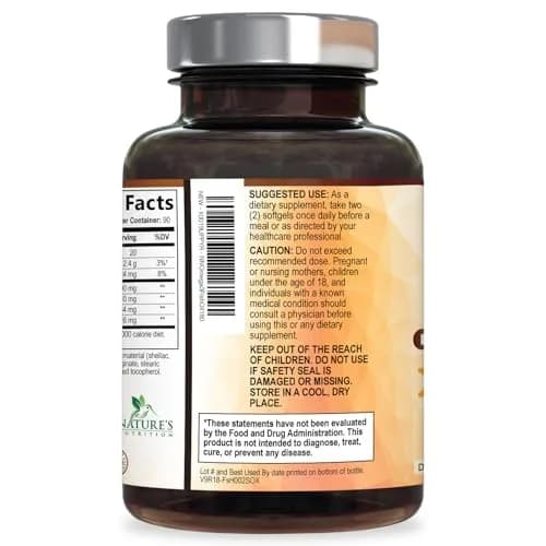 Nature's Nutrition Omega 3 Fish Oil 2400mg | Triple Strength Daily Supplement with EPA & DHA for Heart, Brain & Immunity thumbnail 8