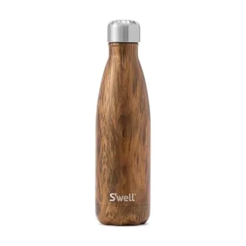 S'well Teakwood Stainless Steel Water Bottle 710ml (24oz) | Keeps Cold 36 Hrs, Hot 18 Hrs thumbnail 1