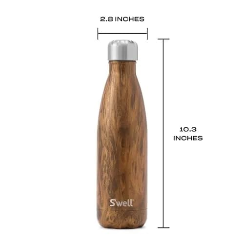 S'well Teakwood Stainless Steel Water Bottle 710ml (24oz) | Keeps Cold 36 Hrs, Hot 18 Hrs thumbnail 5