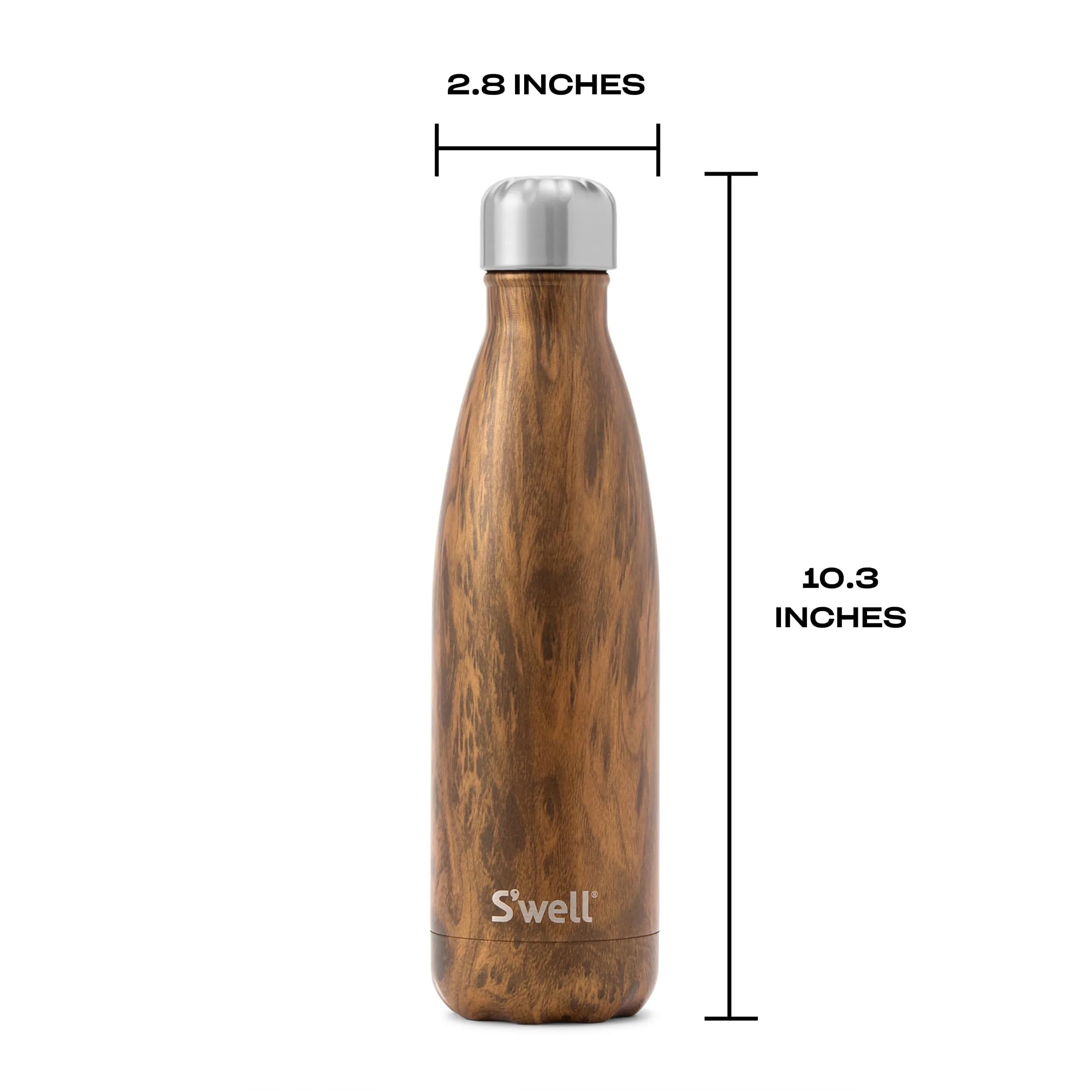 S'well Teakwood Stainless Steel Water Bottle 710ml (24oz) | Keeps Cold 36 Hrs, Hot 18 Hrs - view 5