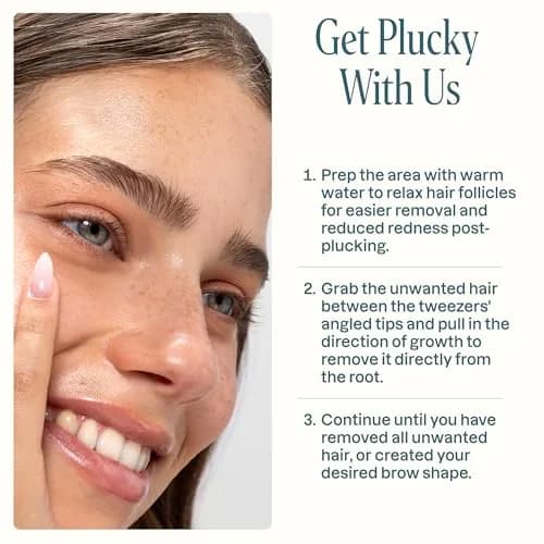 Cliganic Professional Eyebrow Tweezers Slant Tip | Stainless Steel Precision for Men & Women thumbnail 5