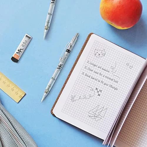 MozArt Supplies Mechanical Pencil Set 4 Sizes 0.3 0.5 0.7 0.9mm HB Lead Clear | Ideal for Drawing & Writing thumbnail 6