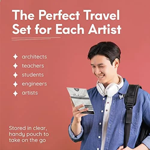 MozArt Supplies Mechanical Pencil Set 4 Sizes 0.3 0.5 0.7 0.9mm HB Lead Clear | Ideal for Drawing & Writing thumbnail 8