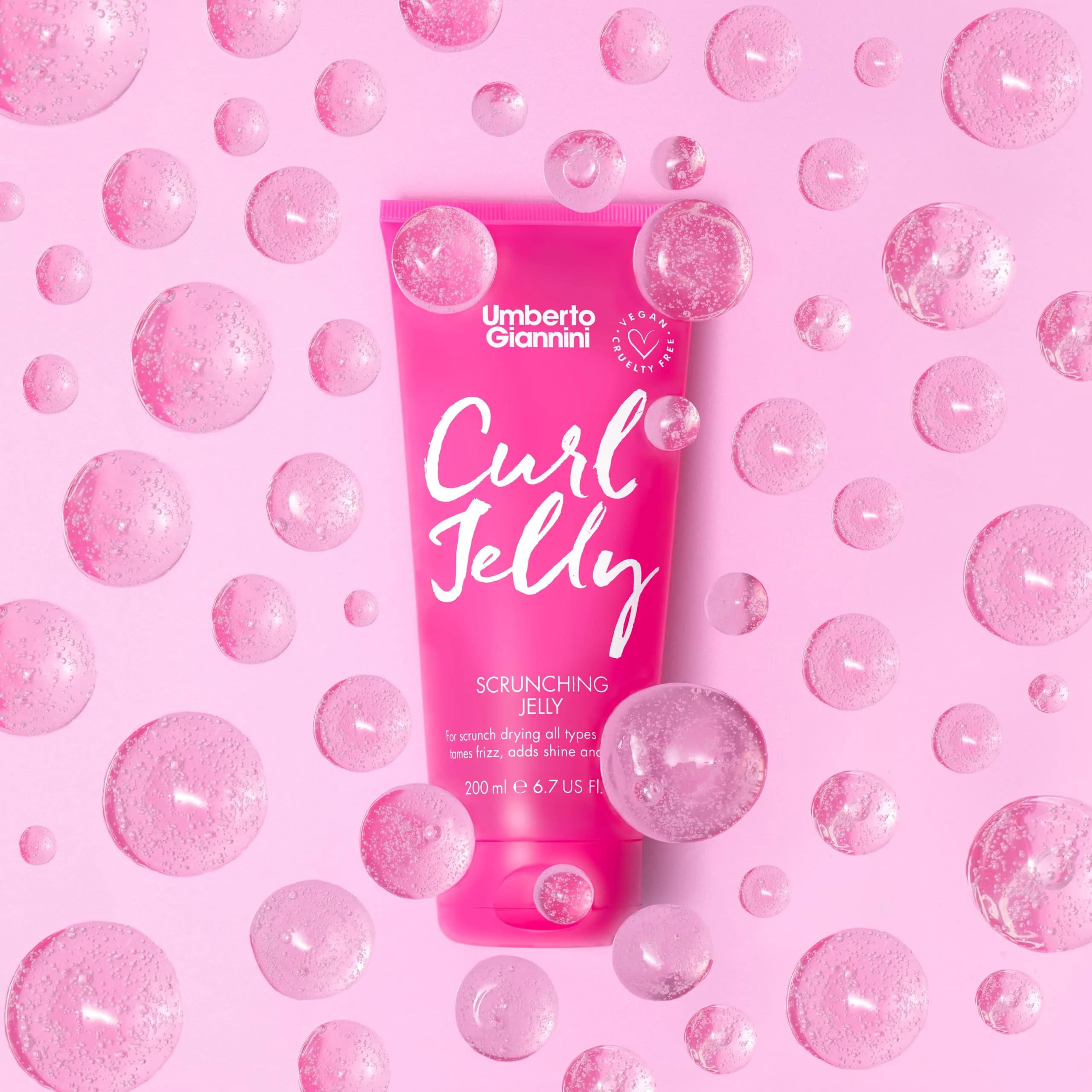 Umberto Giannini Curl Jelly Scrunching Jelly 200ml (6.7 fl Oz) | Defines Curls Without Crunch - view 3