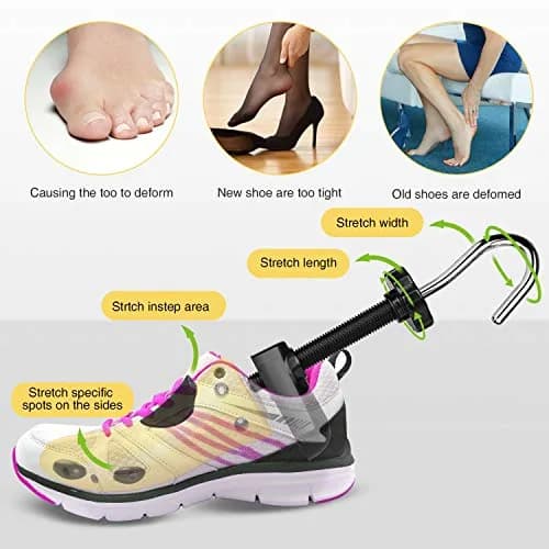 eachway Shoe Stretcher Shoe Trees, Adjustable Length & Width for Women US5.5-9 | Two-Way Shoe Expander with Bunion Pads thumbnail 3