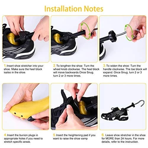 eachway Shoe Stretcher Shoe Trees, Adjustable Length & Width for Women US5.5-9 | Two-Way Shoe Expander with Bunion Pads thumbnail 4