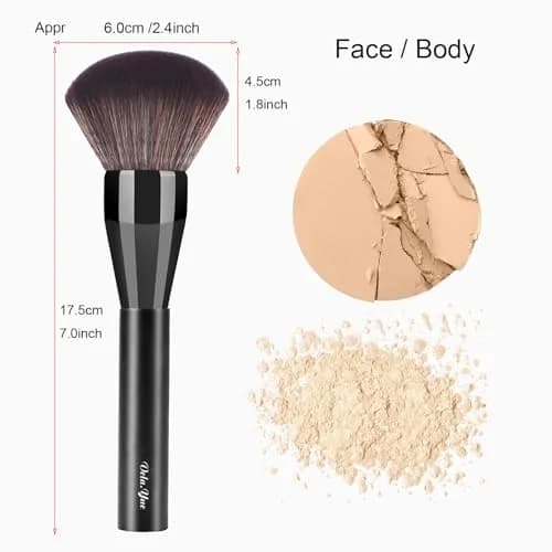 Vela.Yue Large Powder Makeup Brush | Airbrushed Finish with Synthetic Fibers (17.5cm) thumbnail 3