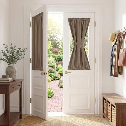 PONY DANCE French Door Curtain 25 W x 40 L | Blackout, UV Block, Tie Back Included thumbnail 1