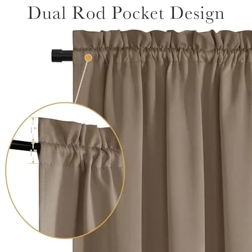 PONY DANCE French Door Curtain 25 W x 40 L | Blackout, UV Block, Tie Back Included thumbnail 6