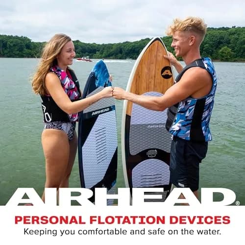 Airhead CAMO COOL Kwik-Dry Neolite Flex Life Jacket for Adults - USCG Approved Watersports Vest, Pink, Medium thumbnail 6