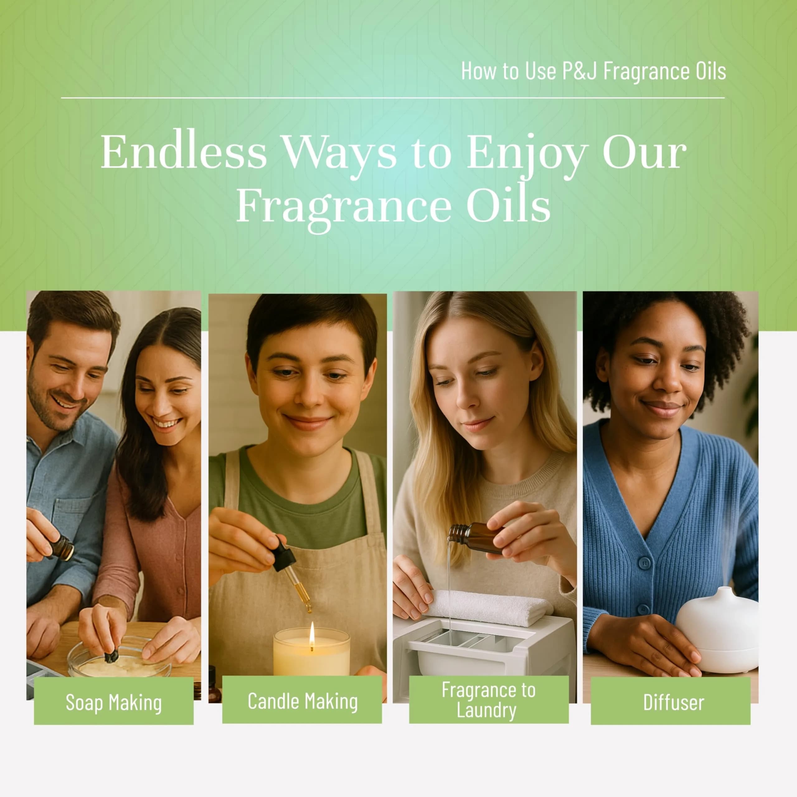 P&J Trading Summer Fragrance Oil Set for Candle Making, Diffuser & Soap Making (14 x 10ml Bottles) - view 4