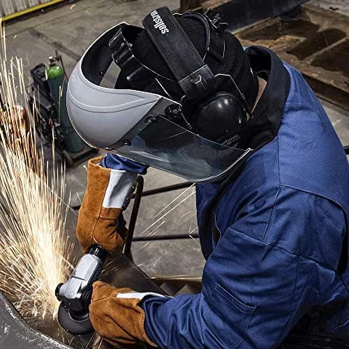 Sellstrom Advantage Series Face Shield - Lightweight, High Impact, Polycarbonate Clear Tint, Adjustable Ratchet Headgear, for Grinding & Cutting thumbnail 5