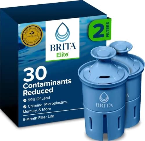 BRITA Elite Replacement Water Filter 2 Pack | NSF Certified, Lasts 6 Months, Reduces Lead & 30 Contaminants thumbnail 1