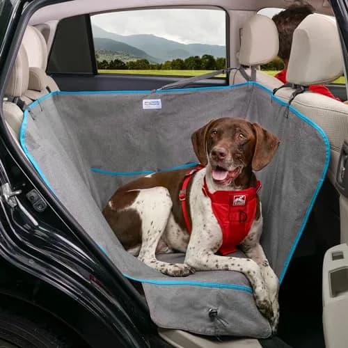 Kurgo Half Hammock Seat Cover, Heather Grey | Waterproof, Stain-Resistant, Universal Fit (27.5" Wide) thumbnail 6