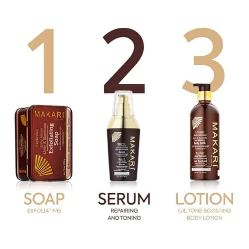Makari Skin Serum 1.7oz Brightening & Toning Body Serum with Organiclarine for Dark Spots, Scars, Sun Patches thumbnail 7