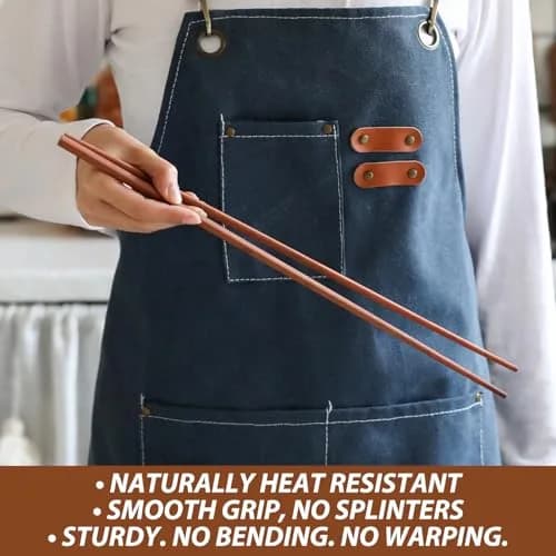 Donxote Extra Long Cooking Chopsticks 42cm (16.5 Inches) Ironwood | Set of 2 Pairs thumbnail 2