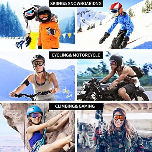 COOLOO Ski Goggles 2 Pack UV400 Impact-Resistant Snowboard & Ski Goggles for Men Women Kids thumbnail 6