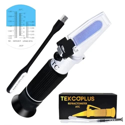 TEKCOPLUS 3-in-1 Clinical Refractometer with ATC 0-12 g/100ml Serum Protein | Urine SG 1.000-1.050 | RI 1.333-1.360 thumbnail 1