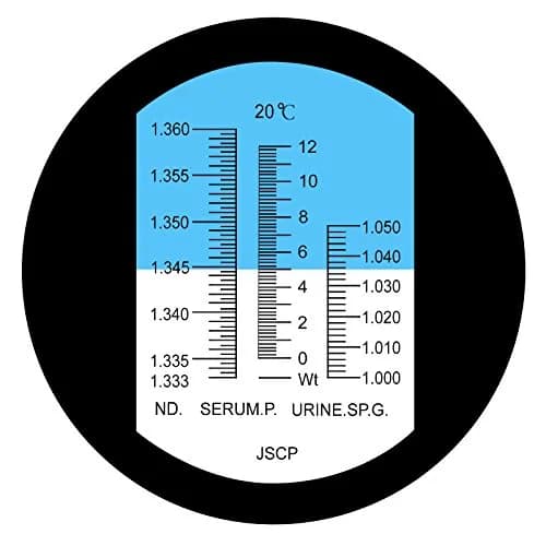 TEKCOPLUS 3-in-1 Clinical Refractometer with ATC 0-12 g/100ml Serum Protein | Urine SG 1.000-1.050 | RI 1.333-1.360 thumbnail 2