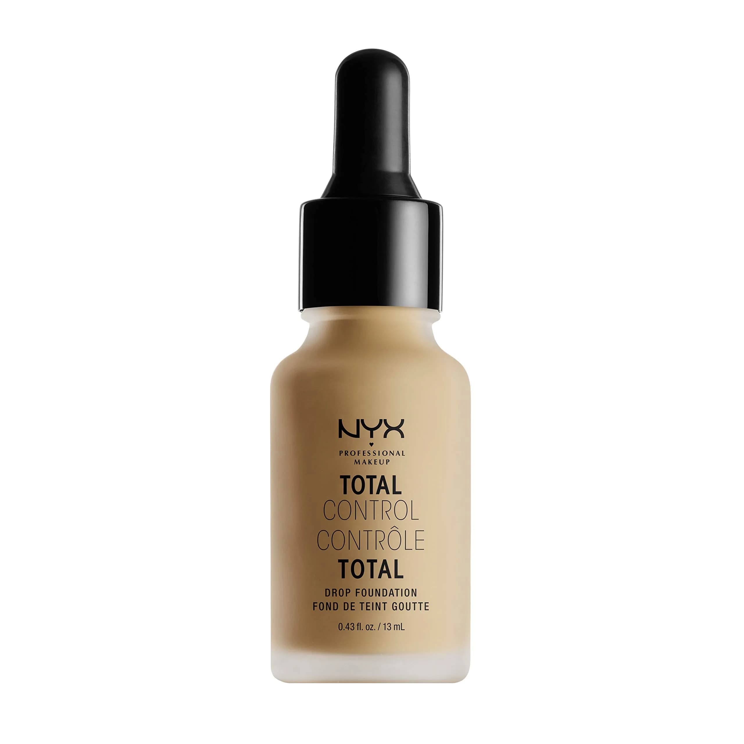 NYX PROFESSIONAL MAKEUP Total Control Drop Foundation - Buff Tan 0.43 Fl Oz (12.7 ml) | Matte Finish Foundation for Customizable Coverage - main product image