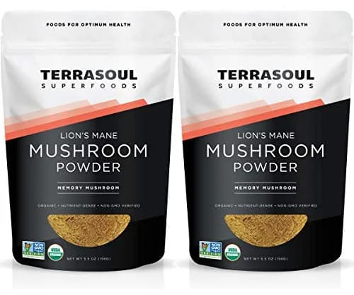 Terrasoul Superfoods Organic Lion's Mane Mushroom Powder (4:1 Extract), 11 Ounces | Concentrated Mushroom for Brain & Digestive Health thumbnail 1