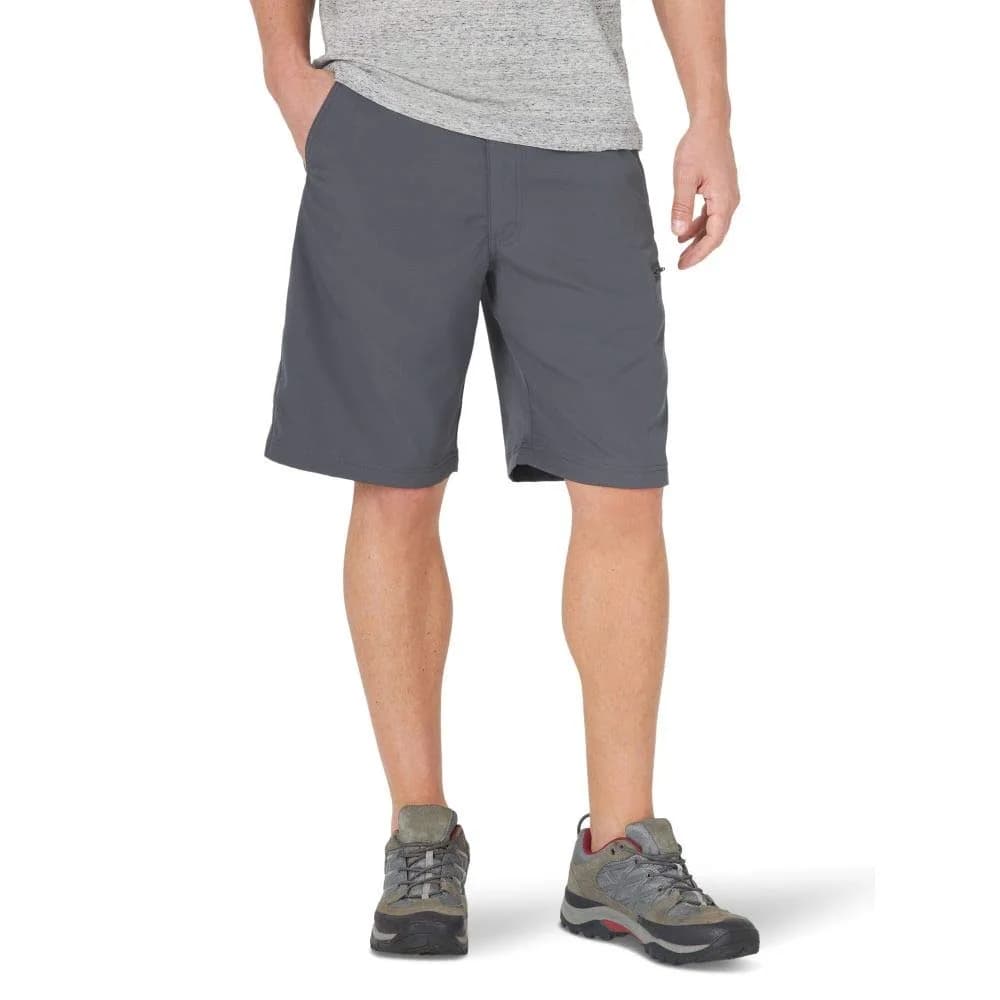 Wrangler Authentics Performance Side Elastic Utility Short, Carbonite, 40 | Water-Repellant, Relaxed Fit, 10" Inseam