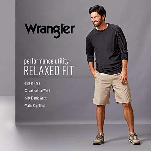 Wrangler Authentics Performance Side Elastic Utility Short, Carbonite, 40 | Water-Repellant, Relaxed Fit, 10" Inseam thumbnail 7