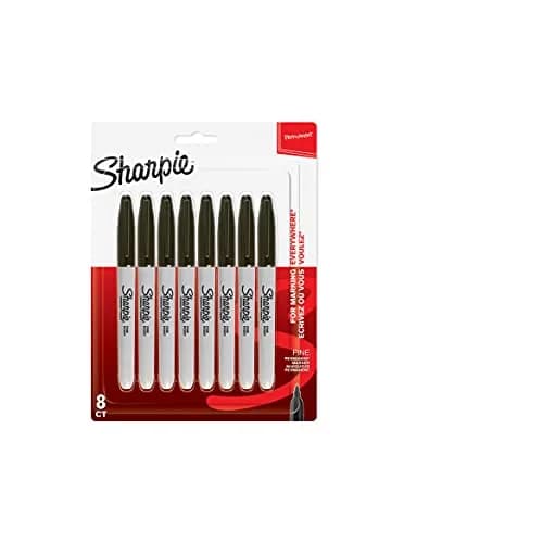 Sharpie Fine Tip Permanent Marker - Black, 8 Count | Smooth Ink Flow thumbnail 1