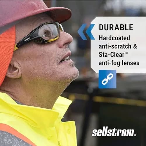 Sellstrom SRX Safety Glasses, Protective Eyewear, Anti Fog, Clear Lens | ANSI Z87.1-2015 Certified thumbnail 2