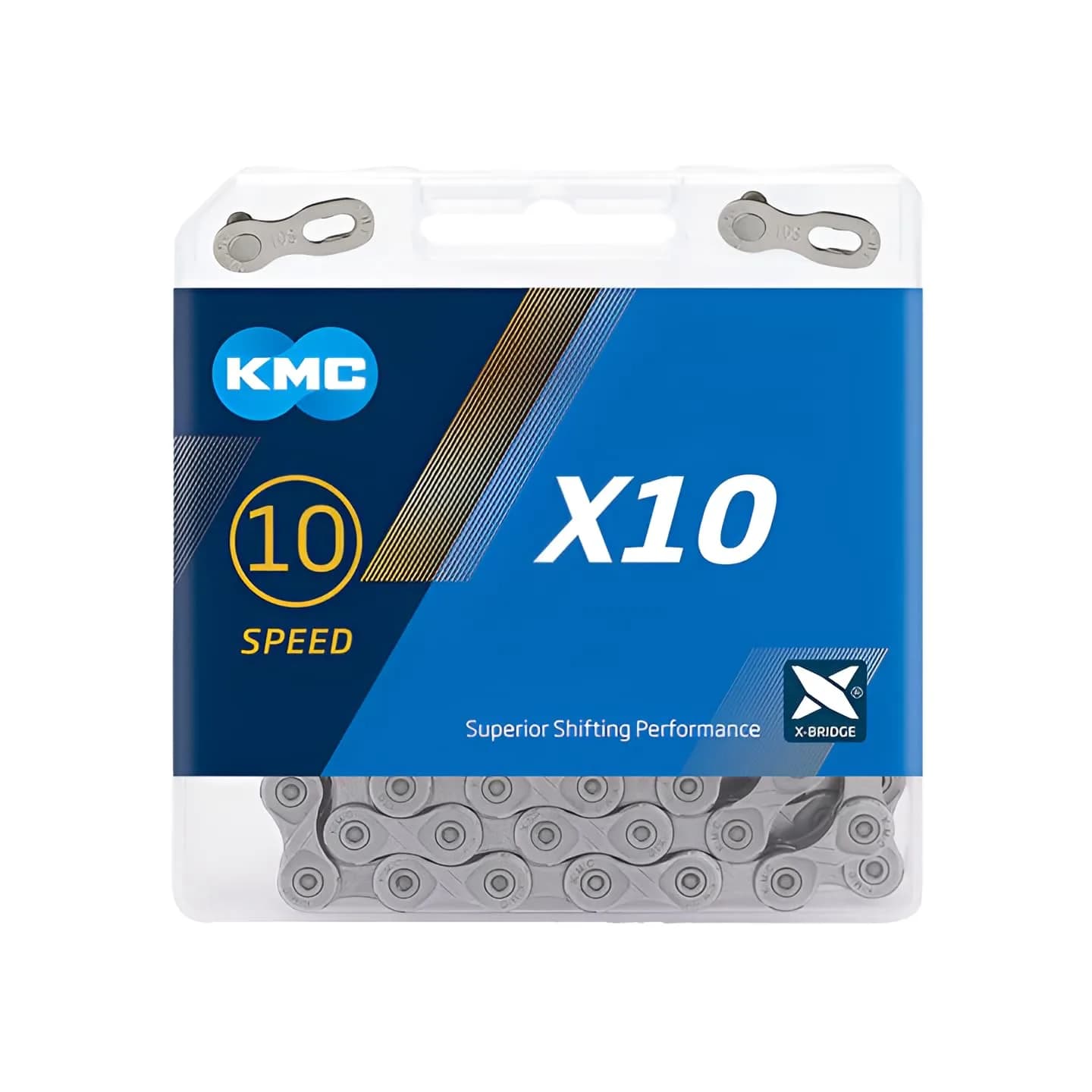 KMC X10 10-Speed X-Series Bicycle Chain | High-Performance Grey Chain for All Systems