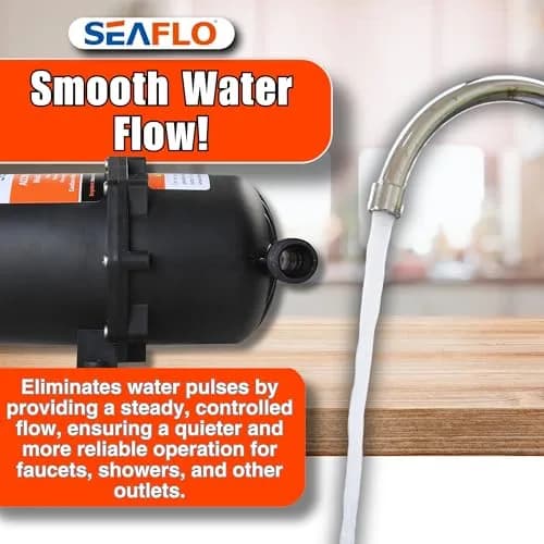 SEAFLO 0.75L (23.5 oz) Accumulator Tank | Reduces Pump Cycling & Smooths Flow for RV & Off-Grid thumbnail 5