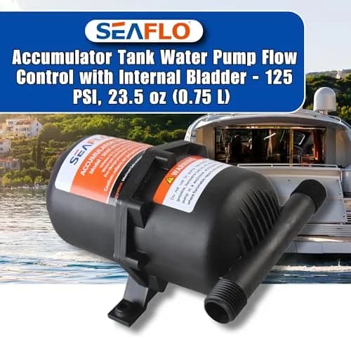 SEAFLO 0.75L (23.5 oz) Accumulator Tank | Reduces Pump Cycling & Smooths Flow for RV & Off-Grid thumbnail 2