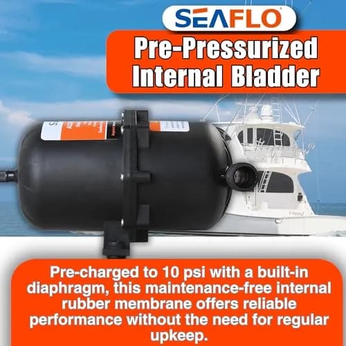 SEAFLO 0.75L (23.5 oz) Accumulator Tank | Reduces Pump Cycling & Smooths Flow for RV & Off-Grid thumbnail 3
