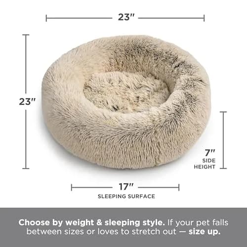 Best Friends by Sheri Original Calming Donut Dog Bed, Frost Gray, Small 23" | Orthopedic Support & Water-Resistant Base thumbnail 9