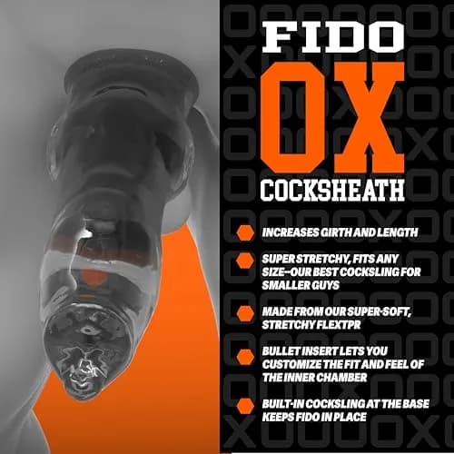 Oxballs FIDO Cocksheath 23.5cm (9.25in) | Stretchy FLEXtpr for Enhanced Pleasure thumbnail 4