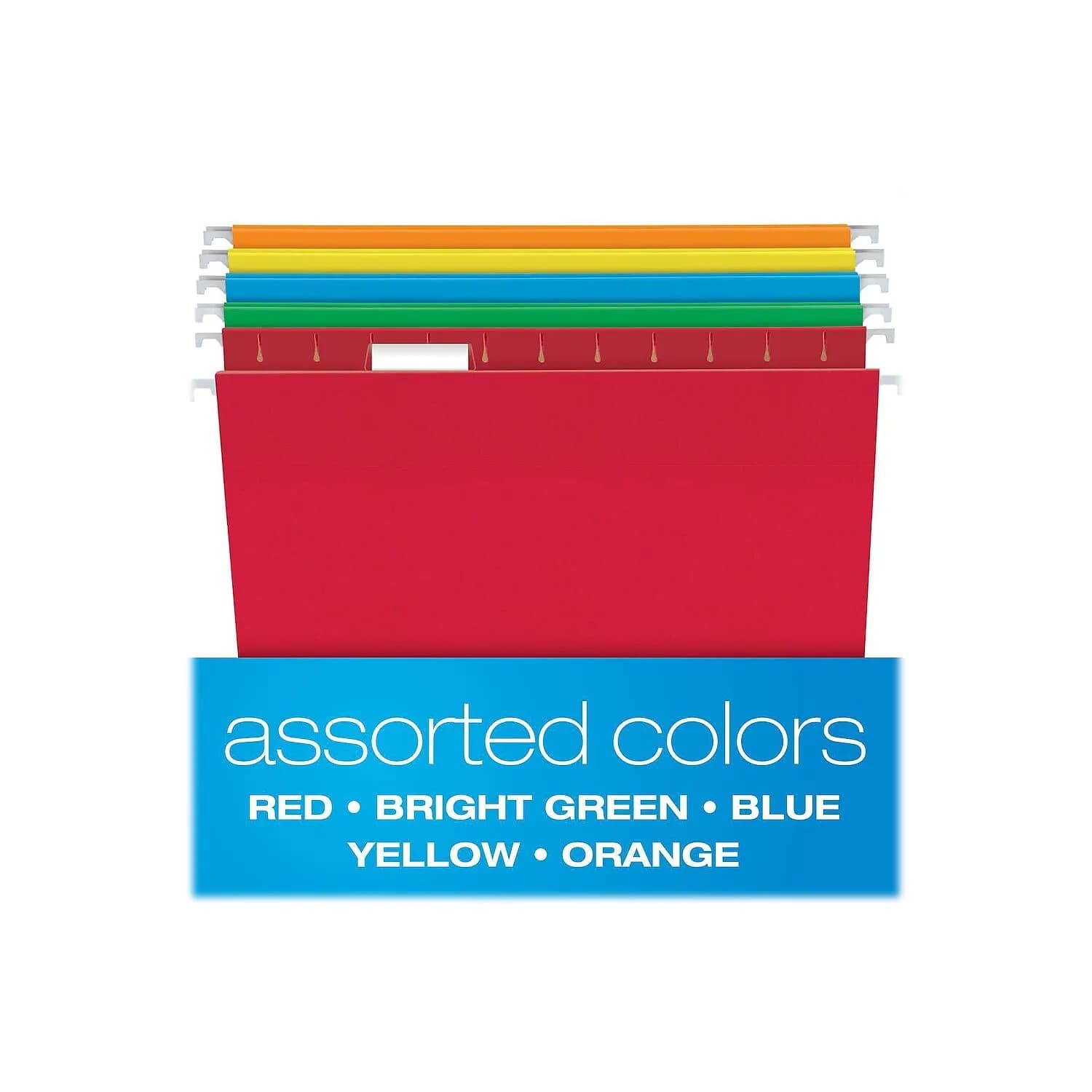 Pendaflex Hanging File Folders Letter Size Assorted Colors 25 Per Box | Recycled Paper for Office & Home - view 2