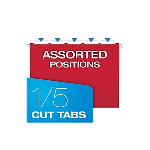Pendaflex Hanging File Folders Letter Size Assorted Colors 25 Per Box | Recycled Paper for Office & Home thumbnail 3