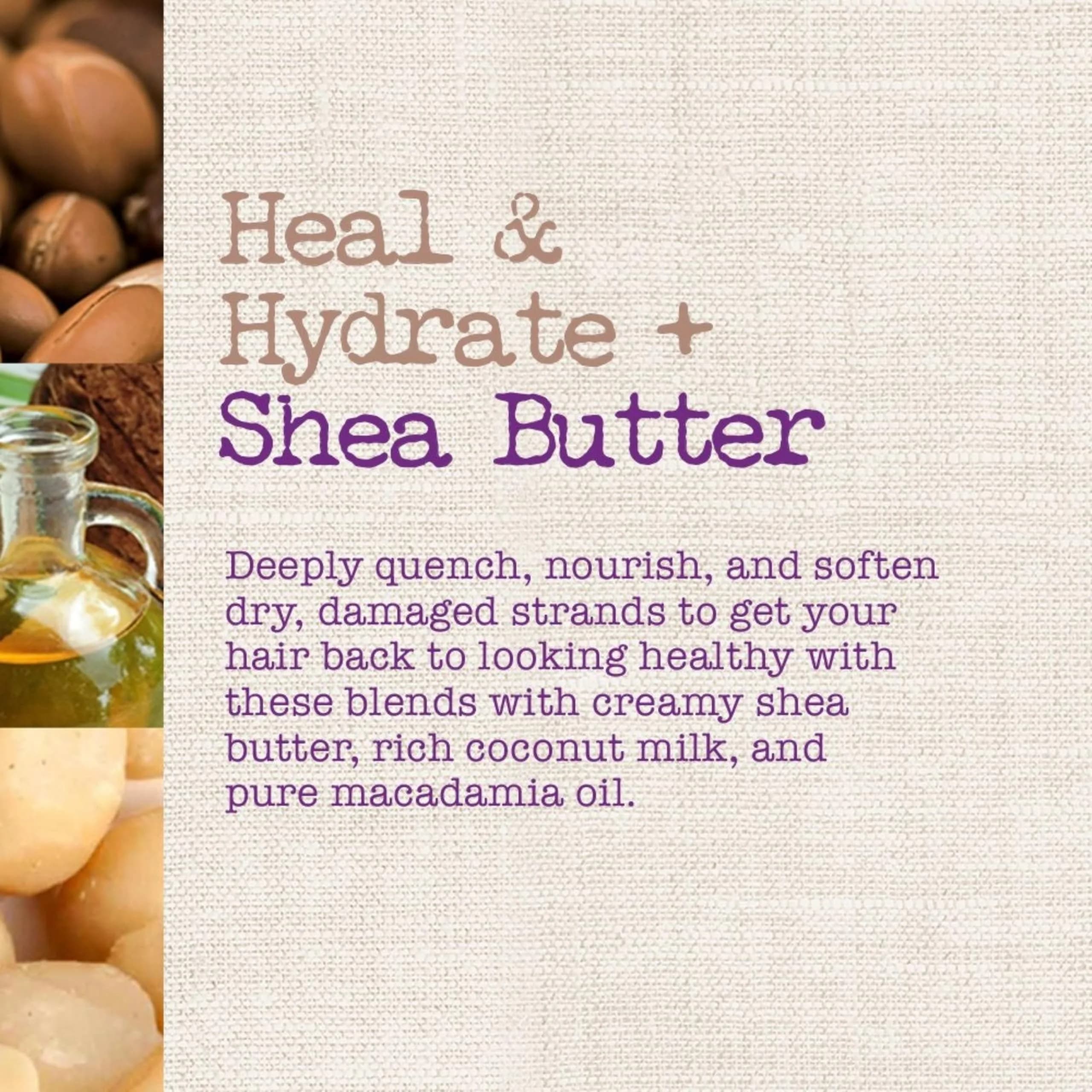 Maui Moisture Heal & Hydrate Shea Butter Hair Mask & Leave-In Conditioner 355ml (12 Ounce) | Vegan, Silicone & Sulfate-Free for Curls - view 2