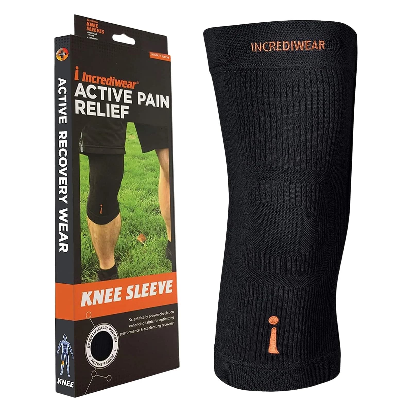 Incrediwear Black X-Large Knee Sleeve for Joint Pain, Swelling & Inflammation Relief - main product image