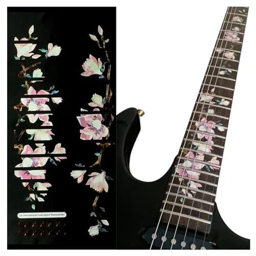 Inlaystickers Magnolia Flower Tree Of Life Guitar Position Mark Inlay Sticker | Floral, Water-Resistant, Single Use thumbnail 1