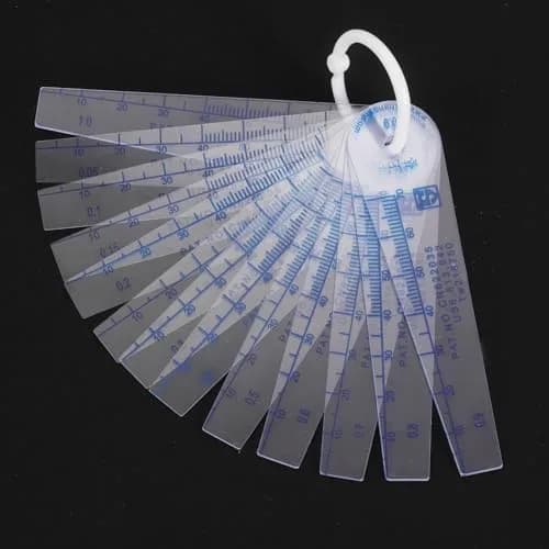 uxcell Plastic Feeler Gauge Set 0.05-1mm 13 Leaves | Precision Measuring Tool for Gaps and Slots thumbnail 3