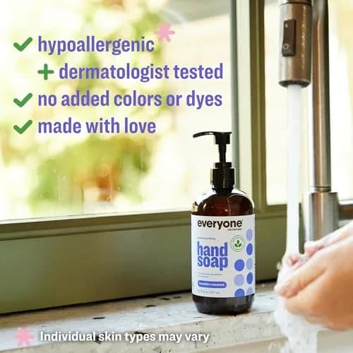 everyone for every body Liquid Hand Soap Lavender Coconut 12.75 oz | Hypoallergenic & Dermatologist-Tested thumbnail 2