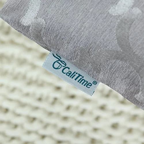 CaliTime Decorative Couch Throw Pillow Covers 18 x 18 Inches Silver Gray | Soft Faux Suede, Hidden Zipper, Set of 2 thumbnail 7