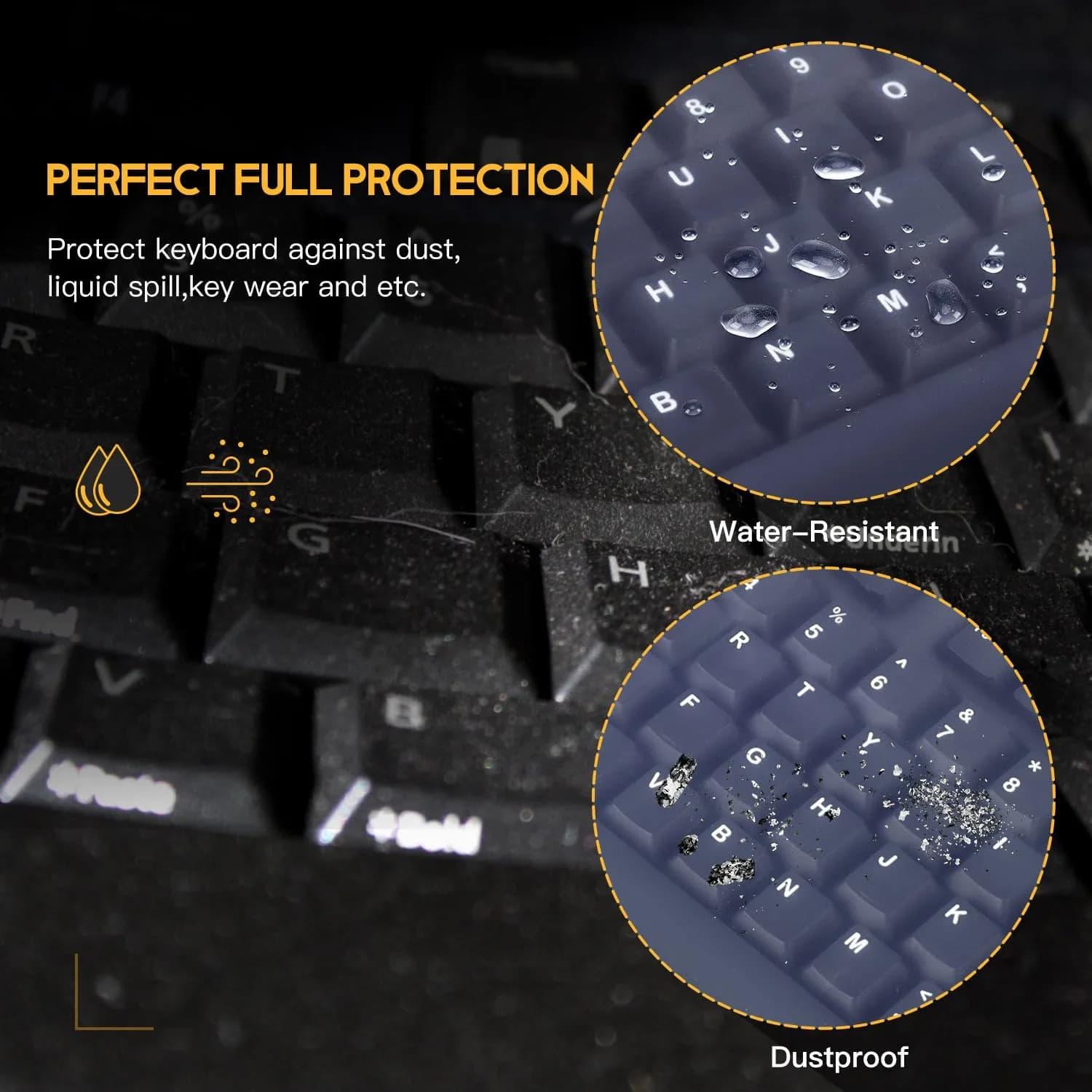 CaseBuy Universal Desktop Keyboard Protector Skin 44.5cm x 14cm | Protects Against Spills & Dust - view 4