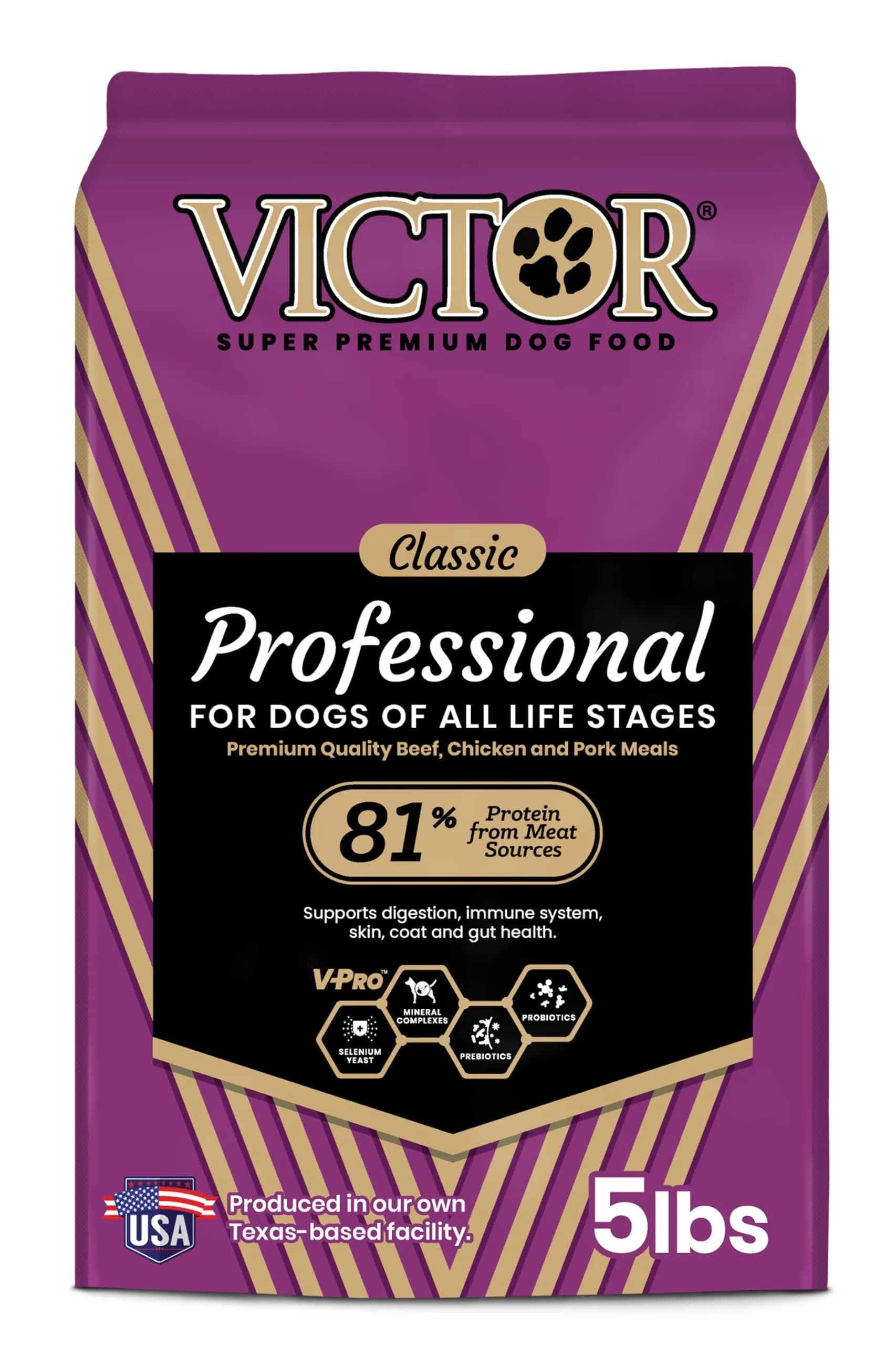 VICTOR Professional Dry Dog Food - Gluten-Free Active Dog Kibble, 5 lb | High Energy, Multi-Protein Nutrition