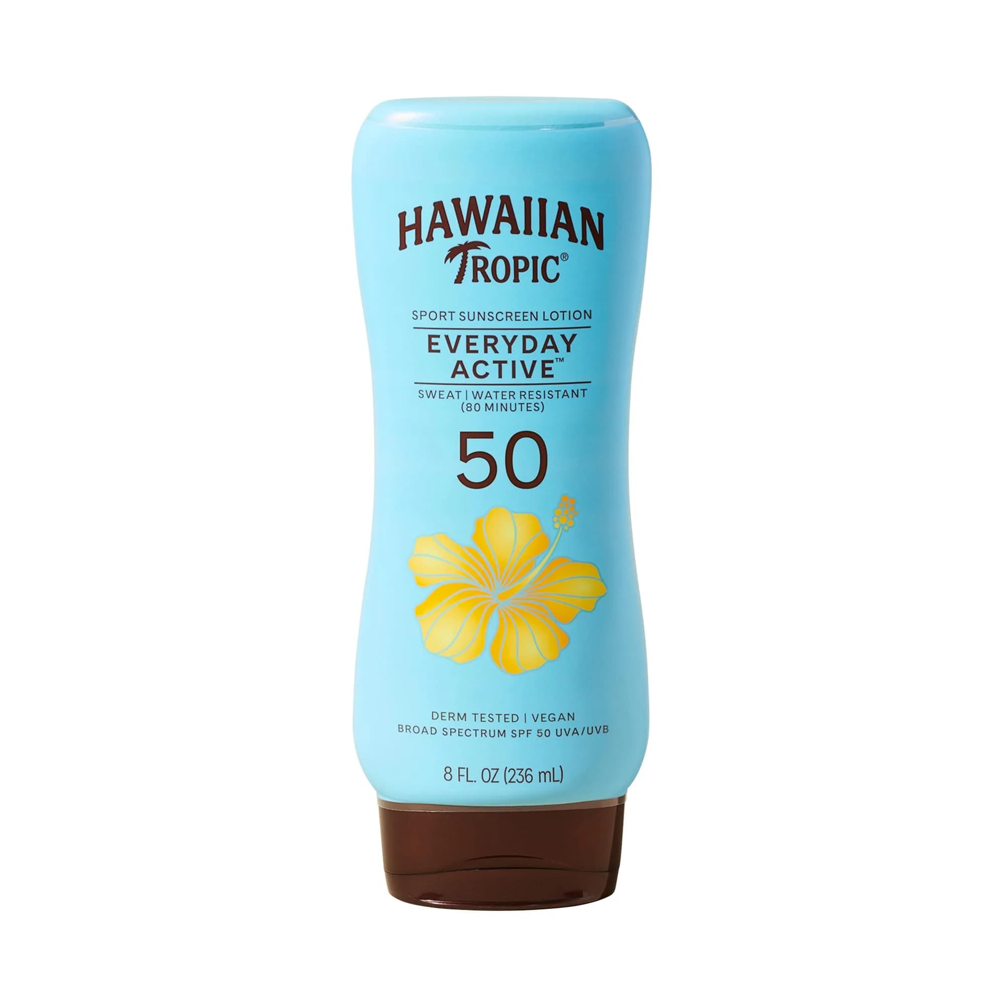 Hawaiian Tropic Island Sport SPF 50 Sunscreen Lotion, 8 Fl Oz - Broad Spectrum UVA/UVB Protection - main product image